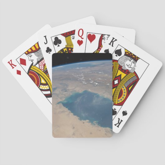 Tropisch blauw water van de Perzische Golf. Pokerkaarten (Achterkant)