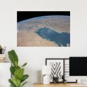 Tropisch blauw water van de Perzische Golf. Poster (Thuiskantoor)