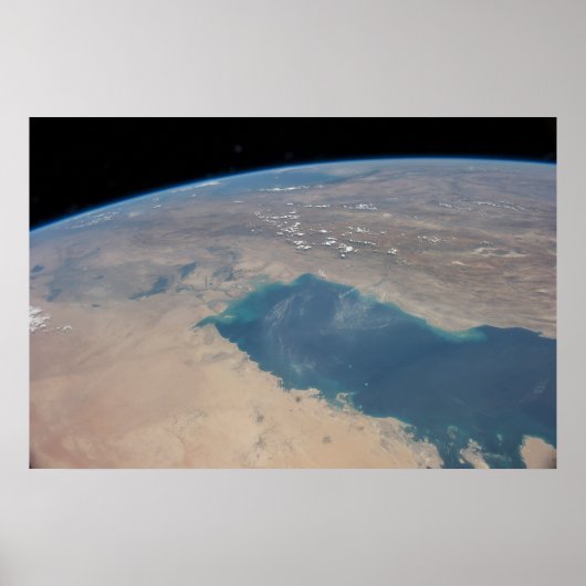 Tropisch blauw water van de Perzische Golf. Poster (Voorkant)