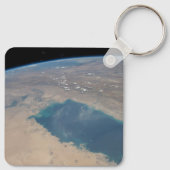 Tropisch blauw water van de Perzische Golf. Sleutelhanger (Achterkant)