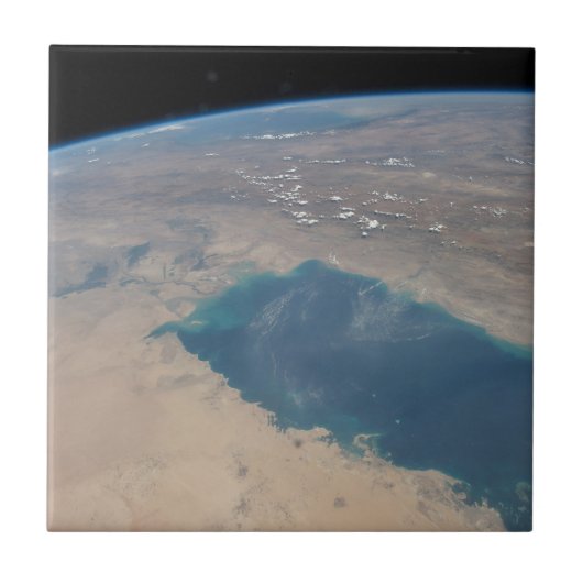 Tropisch blauw water van de Perzische Golf. Tegeltje (Voorkant)