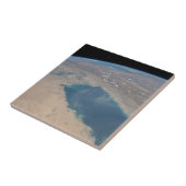 Tropisch blauw water van de Perzische Golf. Tegeltje (Zijkant)