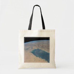 Tropisch blauw water van de Perzische Golf. Tote Bag