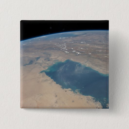 Tropisch blauw water van de Perzische Golf. Vierkante Button 5,1 Cm (Voorkant)