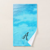 Tropisch blauw waterbad bad handdoek (Handdoek)