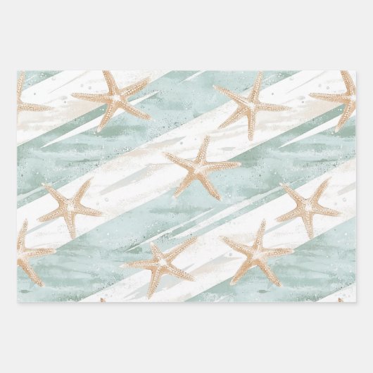 Tropisch Blauw Witte Bloemen Huwelijk Inpakpapier Vel (Voorkant 2)