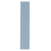 Tropisch Blauw Witte Ikat Vierlob Motief Kunstpatr