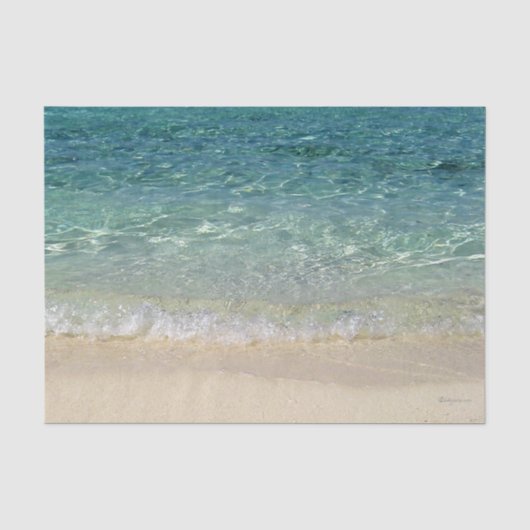 Tropisch blauw zeewater 1 tissuepapier (Voorkant)