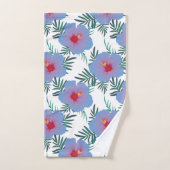 Tropisch blauwe hibiscus bad handdoek (Handdoek)