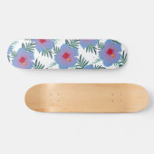 Tropisch blauwe hibiscus persoonlijk skateboard (Horizontaal)
