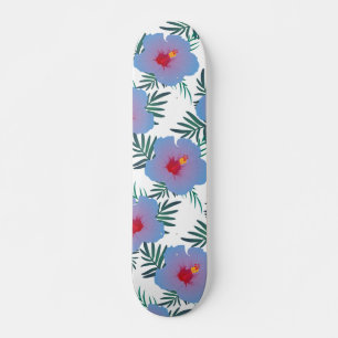 Tropisch blauwe hibiscus persoonlijk skateboard