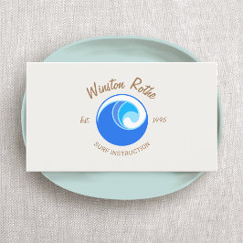 Tropisch Blauwe Logo voor de Golf van de Oceaan Visitekaartje
