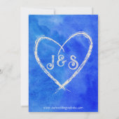 Tropisch-blauwe oceaan strandend de trek van de Gr Save The Date (Achterkant)