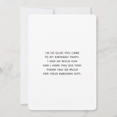 Tropisch blauwe oceaanstrand foto bedankkaart (Achterkant)