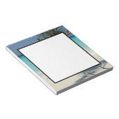 Tropisch blauwe oceaanstrand foto notitieblok (Schuin)