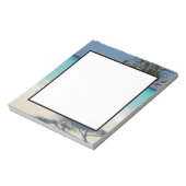 Tropisch blauwe oceaanstrand foto notitieblok (Linkerzijde)