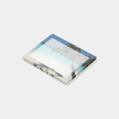 Tropisch blauwe oceaanstrand foto post-it® notes (Schuin)