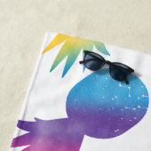 Tropisch blauwe regenbooganzen Aangepast Strandlaken (In situ)