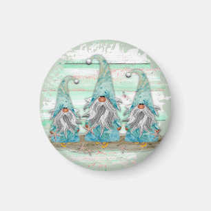 Tropisch blauwe Waterverf-strand-knomes Magneet