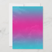 Tropisch Blauwgroen Blauw Roze Bat Mitzvah Kaart (Achterkant)