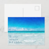 Tropisch Blauwgroen blauw strand van de Golfkust v Briefkaart (Voorkant / Achterkant)