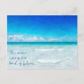 Tropisch Blauwgroen blauw strand van de Golfkust v Briefkaart (Voorkant)