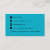 Tropisch Blauwgroen blauw zonsondergang door palmb Visitekaartje (Achterkant)