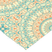 Tropisch Blauwgroen en Oranje Mandala-patroon Medium Tafelloper (Hoek)