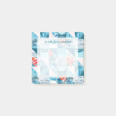 Tropisch Blauwgroen geometrisch Abstract patroon Post-it® Notes (Voorkant)