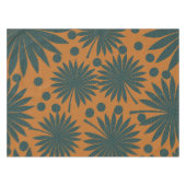 Tropisch Blauwgroen Oranje regenwoud Kunst met bla Tafelkleed (Voorkant (Horizontaal))