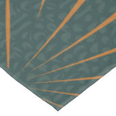 Tropisch Blauwgroen Oranje regenwoud Kunst met bla Tafelkleed (Gekanteld)