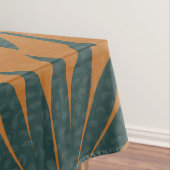 Tropisch Blauwgroen Oranje regenwoud Kunst met bla Tafelkleed (Voorbeeld)