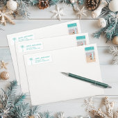 Tropisch Blauwgroen Palm Tree Retour Adreslabel Etiket