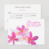 Tropisch bleekroze plunjalgie Vesp RSVP Kaartje (Voorkant / Achterkant)