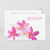 Tropisch bleekroze plunjalgie Vesp RSVP Kaartje (Voorkant / Achterkant)