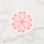 Tropisch Bloem Bruiloft Tafel Confetti (Kleine voorkant)