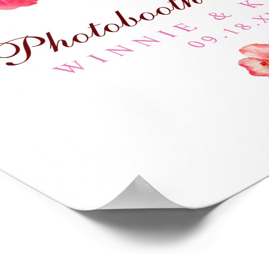 Tropisch Bloem Foto Booth Bord Poster (Hoek)
