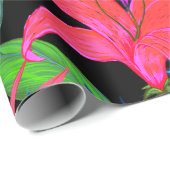 Tropisch bloem in Hawaiian Cadeaupapier (Rol Hoek)