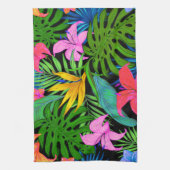 Tropisch bloem in Hawaiian Theedoek (Verticaal)