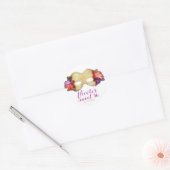 Tropisch Bloem Masquerade Masker Feest Aangepaste  Ronde Sticker (Envelop)