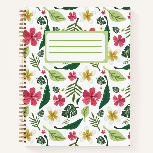 Tropisch Bloem Notitieboek (Voorkant)