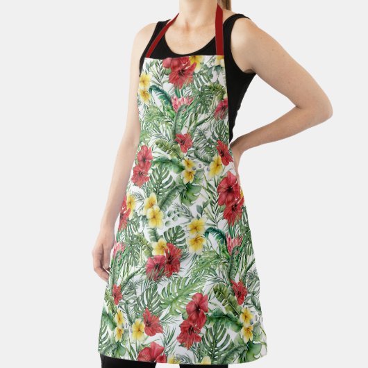 Tropisch bloem Oerwoud Floral Pattern Schort (Insitu)