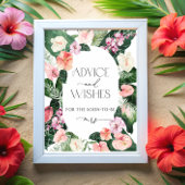 Tropisch bloemadvies en wensen bord poster