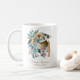 Tropisch Bloemen Afstuderen Pet en Tassel Party Koffiemok