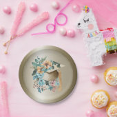 Tropisch Bloemen Afstuderen Pet en Tassel Party Papieren Bordje (Feest)