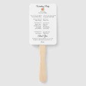 Tropisch Bloemen Boeket Trouwprogramma Handwaaier (Achterkant)