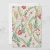 Tropisch Bloemen Botanische Parrot repetitie diner Kaart (Achterkant)