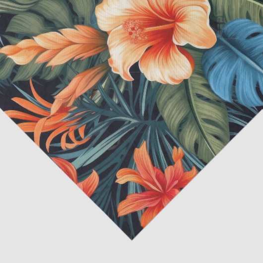 Tropisch Bloemen Decoupage Papier - Levendige Bloe (Detail)