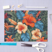 Tropisch Bloemen Decoupage Papier - Levendige Bloe (Craft)