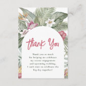 Tropisch Bloemen Modern Zomer Vrijgezellenfeest Bedankkaart (Voorkant)